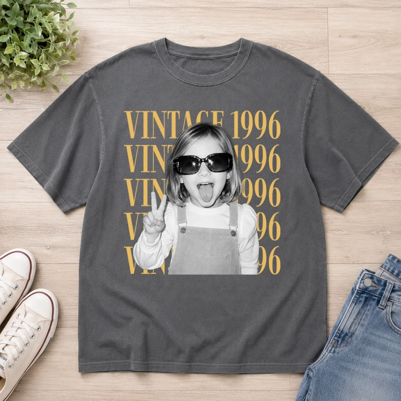 Custom Photo Comfort T-Shirt - Personalized Birthday Gifts For Men, Women - Not Old Just Classic