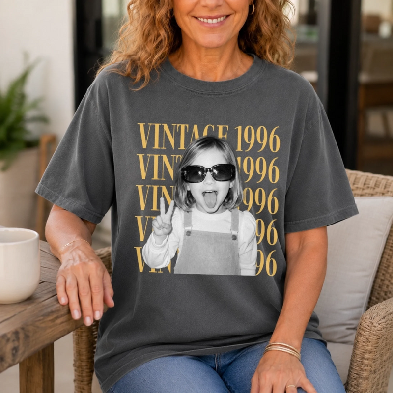 Custom Photo Comfort T-Shirt - Personalized Birthday Gifts For Men, Women - Not Old Just Classic