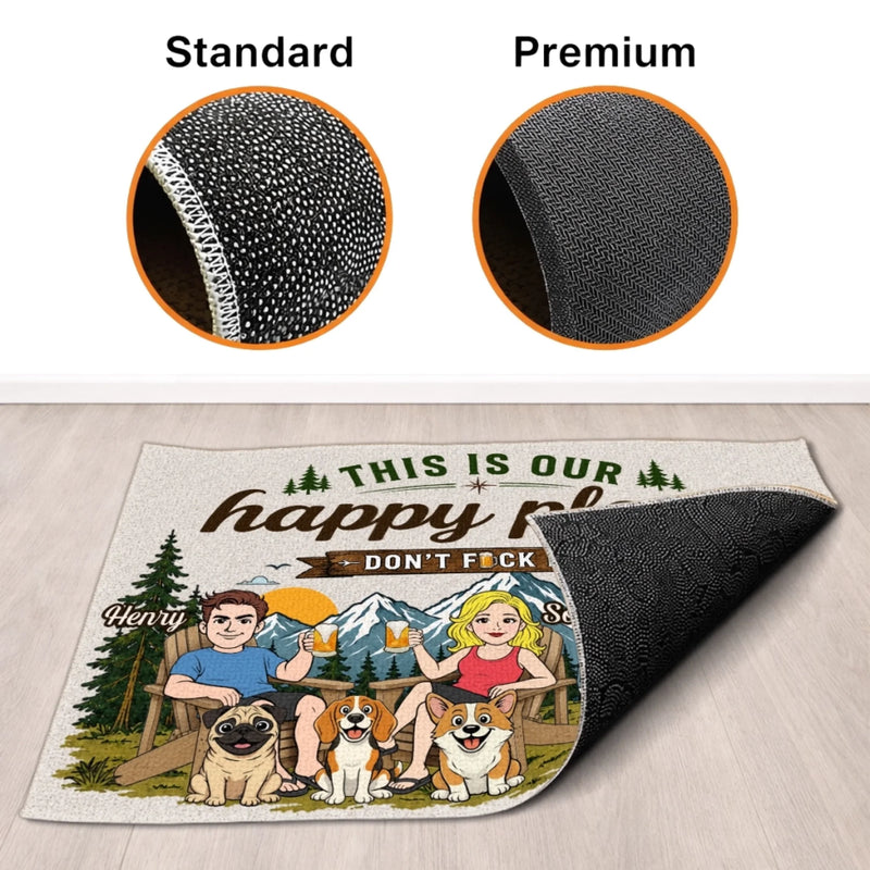 Custom Home Decor Decorative Mat - Personalized Birthday Camping Gifts For Campers, Husband And Wife, Dog Dad And Mom - Life Is Better Outdoors Together