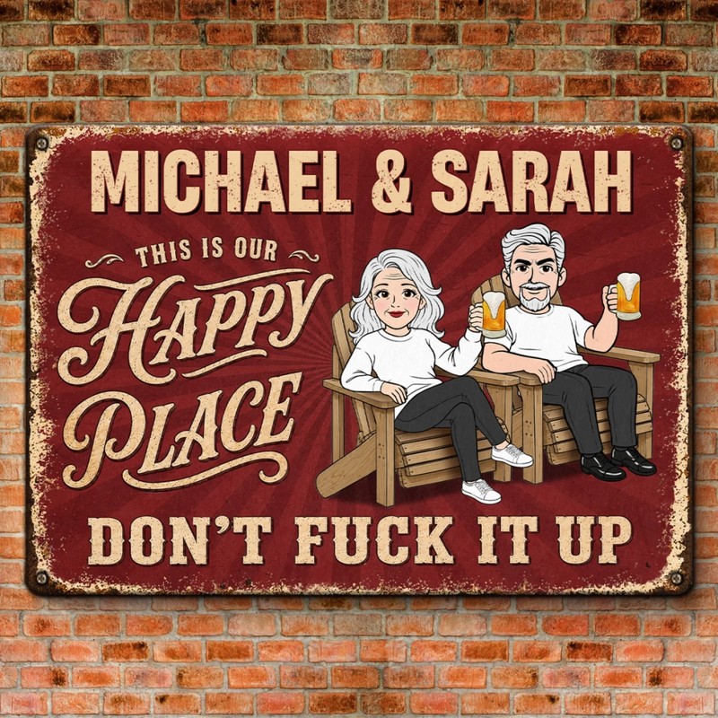Custom Home Decor Metal Sign - Personalized Anniversary Wedding Gifts For Husband And Wife, Him And Her - Cheers To The Good Life