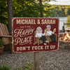 Custom Home Decor Metal Sign - Personalized Anniversary Wedding Gifts For Husband And Wife, Him And Her - Cheers To The Good Life