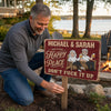 Custom Home Decor Metal Sign - Personalized Anniversary Wedding Gifts For Husband And Wife, Him And Her - Cheers To The Good Life