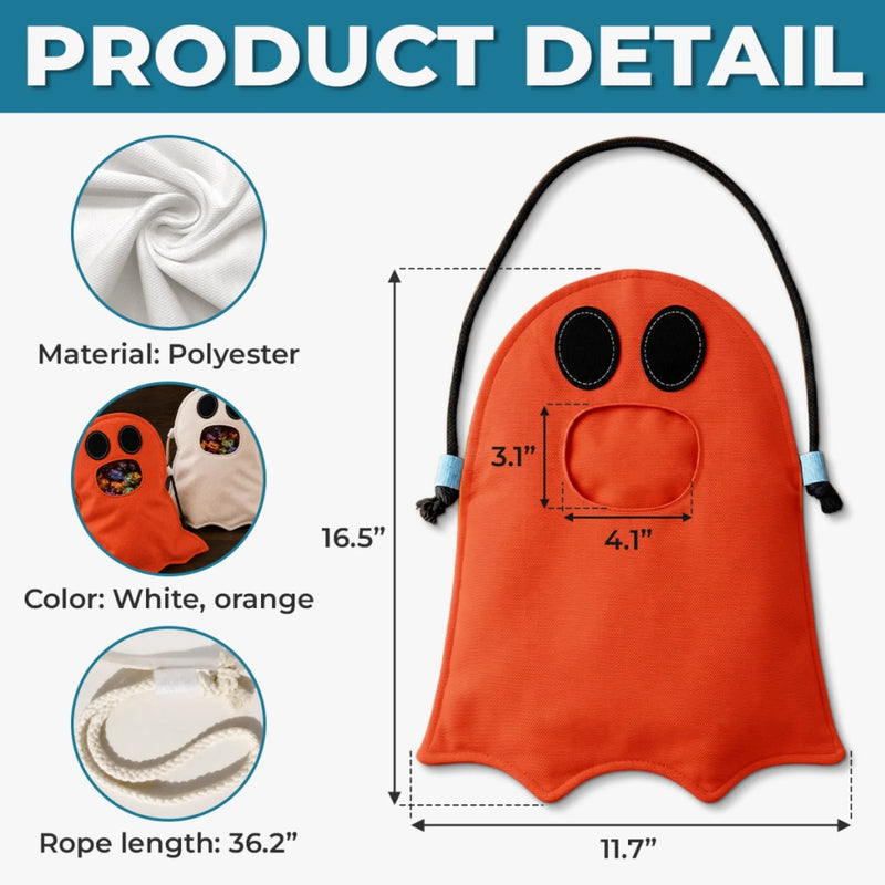 Custom Ghost Bag - Personalized Halloween  Birthday Gifts For Kids - Sweetest Little Ghost In Town