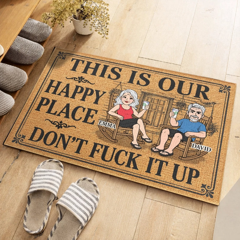 Custom Home Decor Decorative Mat - Personalized Summer Vacation And Travel Gifts For Husband And Wife, Him And Her - Our Little Tropical Home Corner