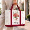 Custom Canvas Tote Bag - Personalized Birthday Gifts For Wife, Daughter, Besties, Sisters, Granddaughter, Grandma, Mom, Yourself - A Bouquet Of Love