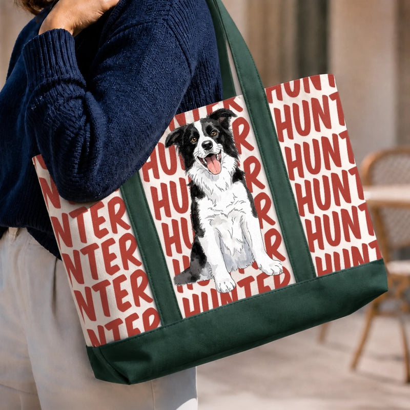 Custom Photo Canvas Tote Bag - Personalized Birthday Gifts For Dog Cat Lovers, Dog Dad And Mom, Cat Owners - Chasing Happy Days With Pets