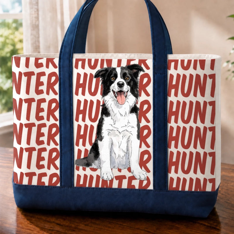 Custom Photo Canvas Tote Bag - Personalized Birthday Gifts For Dog Cat Lovers, Dog Dad And Mom, Cat Owners - Chasing Happy Days With Pets