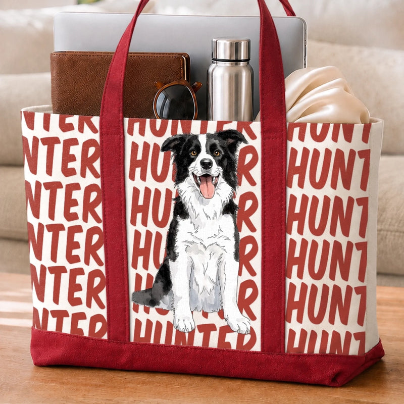 Custom Photo Canvas Tote Bag - Personalized Birthday Gifts For Dog Cat Lovers, Dog Dad And Mom, Cat Owners - Chasing Happy Days With Pets