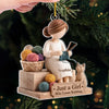 Custom Yarn Acrylic Ornament - Personalized Christmas Birthday Gifts For Crochet Knitting Lovers, Crocheters, Knitters - My Happy Place Is Yarn