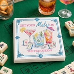 Custom Mahjong Cocktail Napkins - Personalized Birthday Gifts For Mahjong Players, Mom, Dad, Brother, Sister - Good Drinks And Lucky Tiles