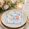 Custom Mahjong Cocktail Napkins - Personalized Birthday Gifts For Mahjong Players, Mom, Dad, Brother, Sister - Good Drinks And Lucky Tiles