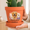 Custom Photo Clay Pot - Personalized Pet Memorial Sympathy Gifts For Dogs, Cats - Forever Loved