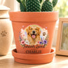 Custom Photo Clay Pot - Personalized Pet Memorial Sympathy Gifts For Dogs, Cats - Forever Loved