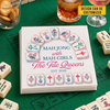 Custom Mahjong Cocktail Napkins - Personalized Birthday Gifts For Mahjong Players, Mom, Dad, Brother, Sister - Sip Play And Win Together