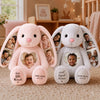Custom Photo Heart Bunny Plush - Personalized Baby Shower, Gender Reveal Gifts For New Moms, New Dads, New Parents - Our Little Miracle