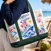 Custom Canvas Tote Bag - Personalized Summer Vacation And Travel Gifts For Mom, Dad, Brother, Sister - Sailing Into Family Fun