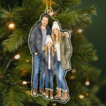 Custom Photo Acrylic Ornament - Personalized Christmas Birthday Gifts For Mom, Dad, Brother, Sister - Family Is Where Love Begins
