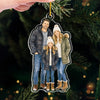 Custom Photo Acrylic Ornament - Personalized Christmas Birthday Gifts For Mom, Dad, Brother, Sister - Family Is Where Love Begins