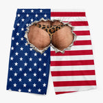 Custom Funny Patriotic Men Swim Trunks - Personalized Summer Vacation And Travel Gifts For Husband, Son, Grandson, Brother, Grandpa, Dad, Yourself - Meet Me By Ocean