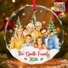 Custom Photo Circle Glass Ornament - Personalized Christmas Birthday Gifts For Mom, Dad, Brother, Sister - Making Memories Together Every Day