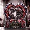 Custom Gothic Skeleton Acrylic Plaque - Personalized Halloween Decor, Anniversary Wedding Gifts For Husband And Wife, Him And Her - Our Love Story Never Dies