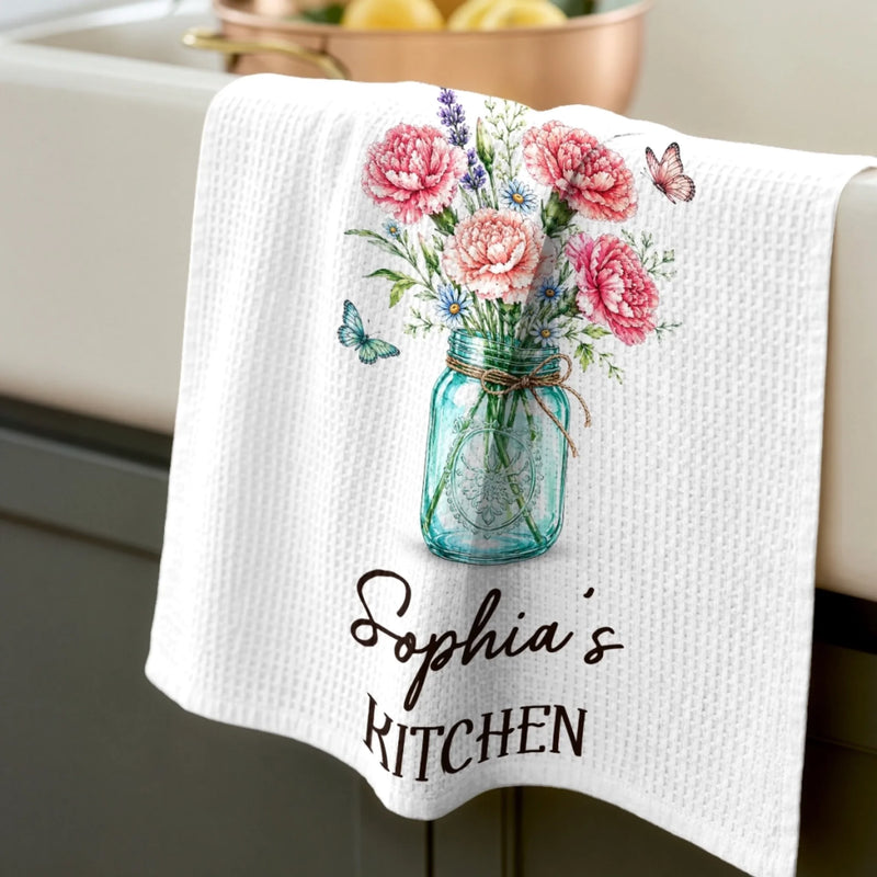 Custom Kitchen Towel - Personalized Birthday Gifts For Wife, Daughter, Besties, Sisters, Granddaughter, Grandma, Mom, Yourself - Made With Love And Flavor