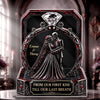 Custom Gothic Skeleton Acrylic Plaque - Personalized Halloween Decor, Anniversary Wedding Gifts For Husband And Wife, Him And Her - Led Me Straight To You