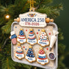 Custom Acrylic Ornament - Personalized America 250th Anniversary Christmas Gifts For Mom, Dad, Brother, Sister - Home Of The Sweet Free
