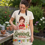 Custom Apron With Pocket - Personalized Birthday Garden Gifts For Gardeners - Gardener Of The Year