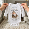 Custom Long Sleeve Baby Onesie - Personalized Christmas Baby Shower, Gender Reveal Gifts For New Moms, New Dads, New Parents - Living In My Own Crib