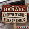Custom Home Decor Metal Sign - Personalized Birthday Gifts For Men, Man Cave, Dad, Grandpa - Garage Life Forever