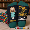 Custom Crew Socks - Personalized Bookish Gifts For Book Lovers, Bookworms, Readers - Keeping Up With My Reading Game