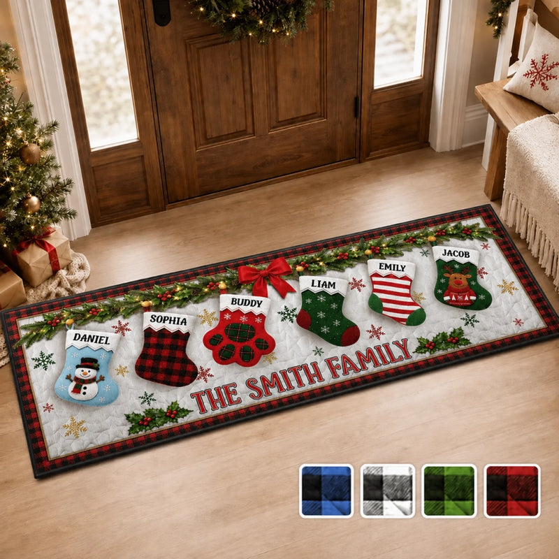 Custom Runner Rug - Personalized Christmas Birthday Gifts For Mom, Dad, Brother, Sister - Love Brings Us Home