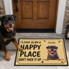Custom Home Decor Decorative Mat - Personalized Birthday Gifts For Dog Cat Lovers, Dog Dad And Mom, Cat Owners - Living With My Fur Besties