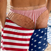 Custom Funny Patriotic Men Swim Trunks - Personalized Summer Vacation And Travel Gifts For Husband, Son, Grandson, Brother, Grandpa, Dad, Yourself - Back Where Waves Belong