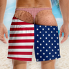 Custom Funny Patriotic Men Swim Trunks - Personalized Summer Vacation And Travel Gifts For Husband, Son, Grandson, Brother, Grandpa, Dad, Yourself - Back Where Waves Belong
