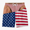 Custom Funny Patriotic Men Swim Trunks - Personalized Summer Vacation And Travel Gifts For Husband, Son, Grandson, Brother, Grandpa, Dad, Yourself - Back Where Waves Belong