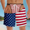 Custom Funny Patriotic Men Swim Trunks - Personalized Summer Vacation And Travel Gifts For Husband, Son, Grandson, Brother, Grandpa, Dad, Yourself - Forever Chasing Coastal Vibes