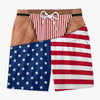 Custom Funny Patriotic Men Swim Trunks - Personalized Summer Vacation And Travel Gifts For Husband, Son, Grandson, Brother, Grandpa, Dad, Yourself - Forever Chasing Coastal Vibes
