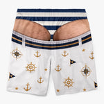 Custom Funny Men Swim Trunks - Personalized Summer Vacation And Travel Gifts For Husband, Son, Grandson, Brother, Grandpa, Dad, Yourself - Coastal Vibes