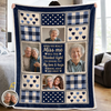 Custom Photo Blanket - Personalized Memorial Sympathy Gifts For Loss Of Mom, Dad - Wrapped In My Love Always Today
