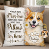 Custom Photo Pillow - Personalized Pet Memorial Sympathy Gifts For Dogs, Cats - Forever Live In Your Warm Hugs