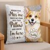Custom Photo Pillow - Personalized Pet Memorial Sympathy Gifts For Dogs, Cats - Forever Live In Your Warm Hugs