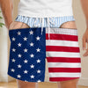 Custom Funny Patriotic Casual Shorts - Personalized Birthday Gifts For Husband, Son, Grandson, Brother, Grandpa, Dad, Yourself - Less Fabric More Beach Laughs