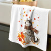 Custom Photo Kitchen Towel - Personalized Birthday Gifts For Dog Cat Lovers, Dog Dad And Mom, Cat Owners - Fall Days Furry Friends