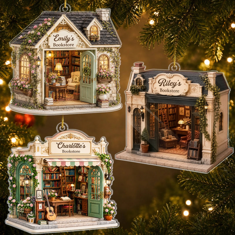 Custom Acrylic Ornament - Personalized Christmas Bookish Gifts For Book Lovers, Bookworms, Readers - One More Chapter