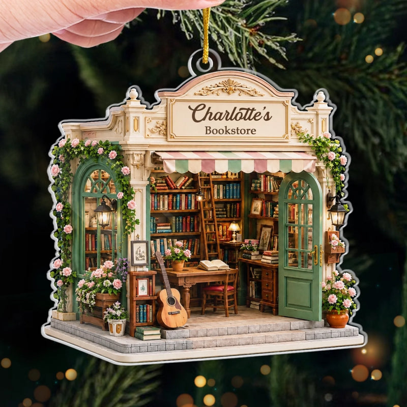 Custom Acrylic Ornament - Personalized Christmas Bookish Gifts For Book Lovers, Bookworms, Readers - One More Chapter