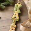 Custom Letter Wooden Ornament - Personalized Christmas Birthday Gifts For Mom, Dad, Brother, Sister - Baked With Love Just For You