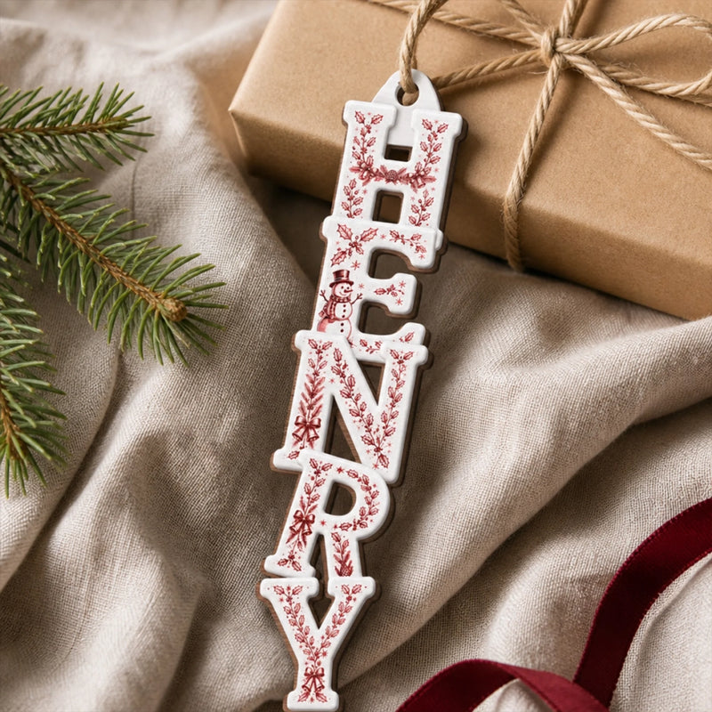 Custom Letter Wooden Ornament - Personalized Christmas Birthday Gifts For Mom, Dad, Brother, Sister - A Touch Of Elegance Every Day