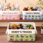 Custom Kids Storage Basket - Personalized Back To School Gifts For Kids, Baby - Where Fun Playtime Never Ends
